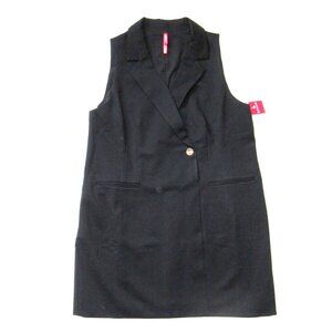 NWT Spanx 20897R Perfect Ponte Vest Mini in Classic Black Sleeveless Dress L